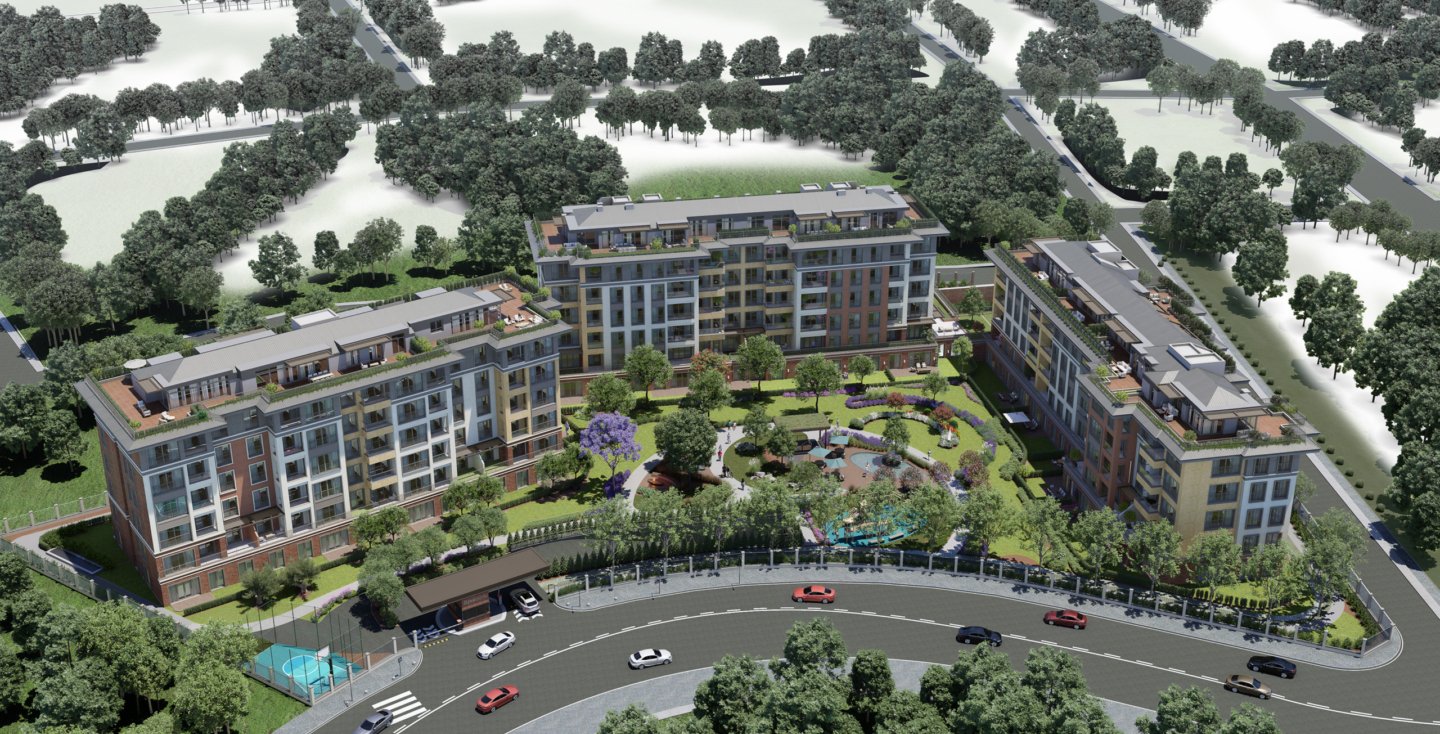 02-AKSONOMETRİK VAZIYET Family Apartments in Göktürk, Istanbul