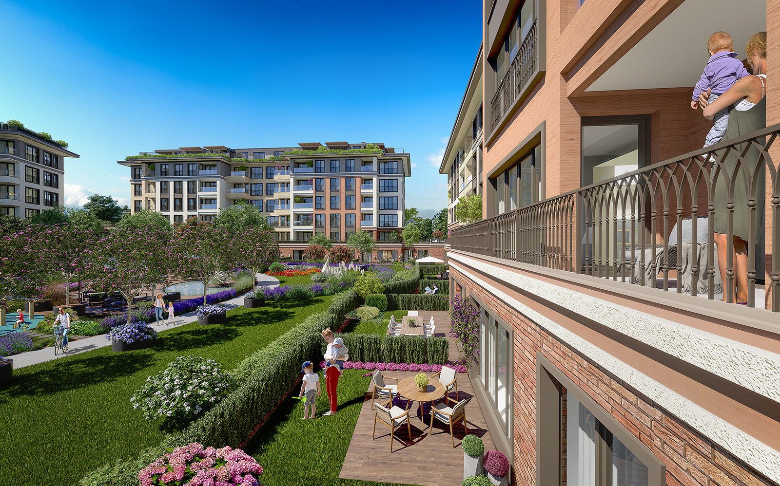 05-TERAS KATI Family Apartments in Göktürk, Istanbul