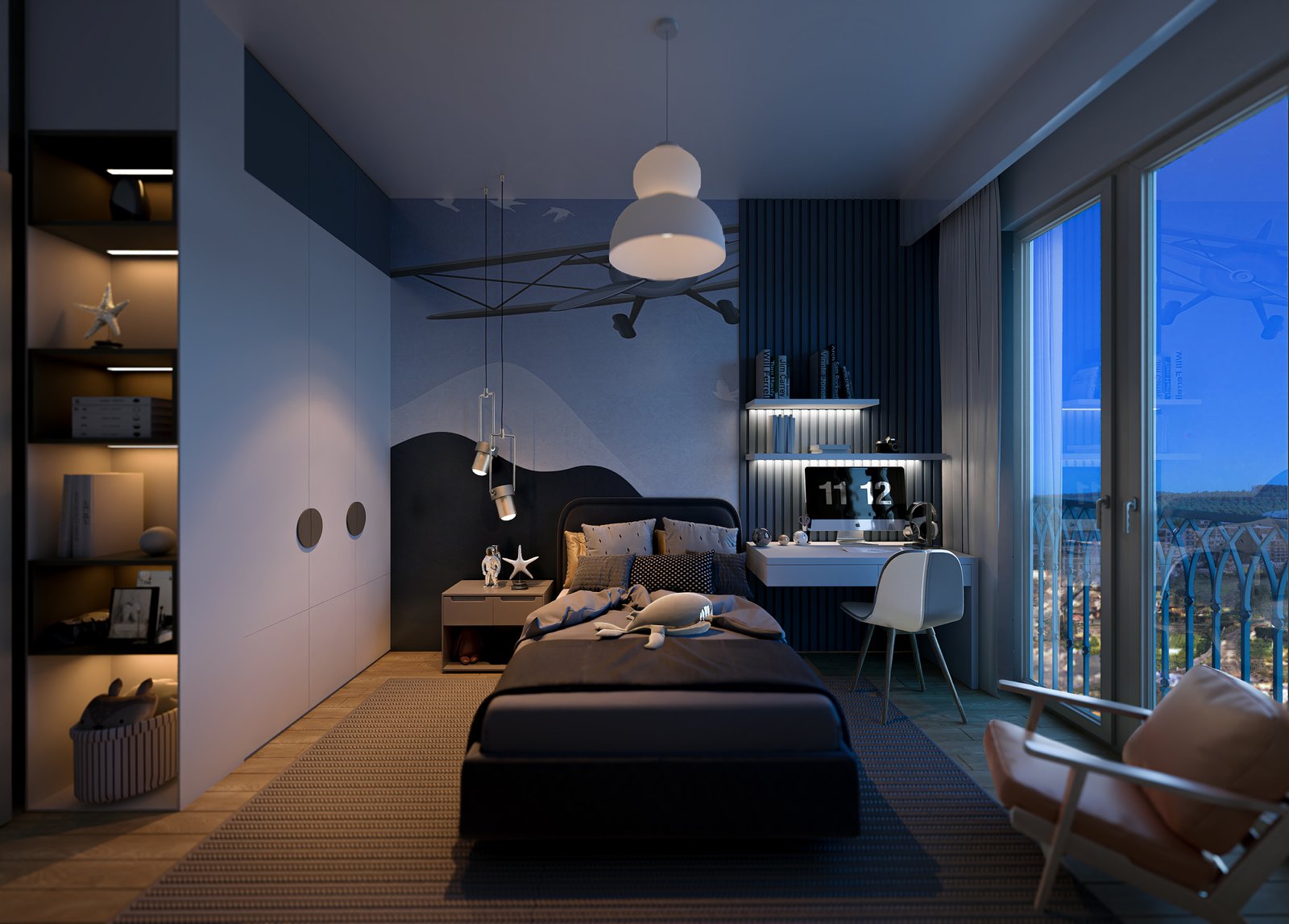 19-ERKEK COCUK ODASI 01 GECE Family Apartments in Göktürk, Istanbul